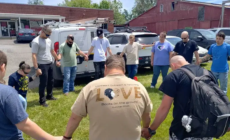Hero image with people holding hands
